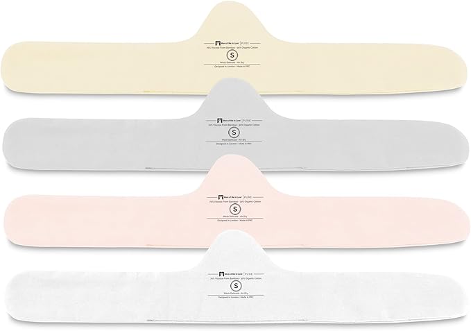 More of Me to Love Organic Cotton and Bamboo Bra Liner 4-Pack (Pearl White, Blush Pink, Stone Gray, Fawn Beige)-VivaGrace Women