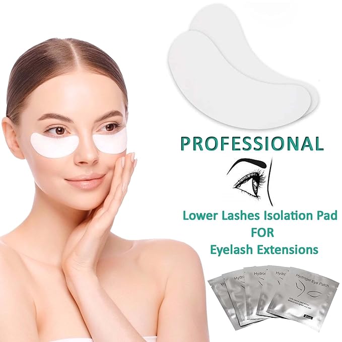 50 Pairs Under Eye Pads, Eyelash Extension Eye Pad for Lash Extensions, Hydrogel Eye Patch DIY False Eyelash Lash Extension Makeup Eye Gel Pad-VivaGrace Women