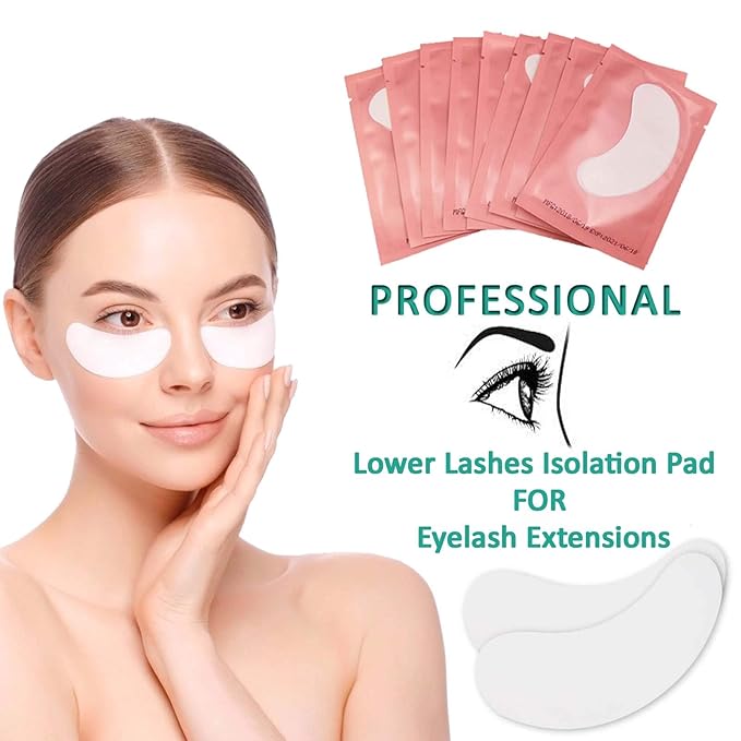 50 Pairs Under Eye Pads, Lint Free Lash Extension Eye Gel Patches for Beauty Salon False Eyelash Extensions Grafting, Hydrogel Eye Mask Beauty Makeup Tool-VivaGrace Women