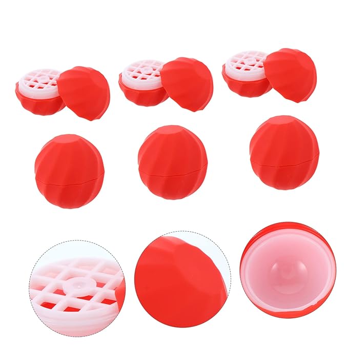 10pcs Box Spherical Lipstick Case Bulk Lip Balm Lipgloss Lip Gloss Round Ball Containers Lip Balm Containers Lip Balm Sphere Container Empty Lip Balm Sphere Lip Balm Bottles Red-VivaGrace Women