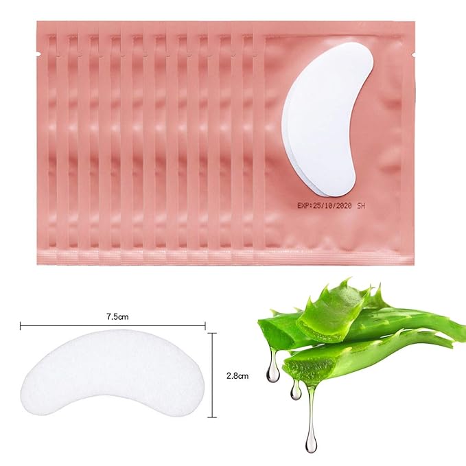 55 Pairs Set, Under Eye Hydrogel Pads, Professional Lint Free Eye Mask Eyelash Extension Gel Patches Kit for Adhesive Lash Beauty Tool (Pink)-VivaGrace Women