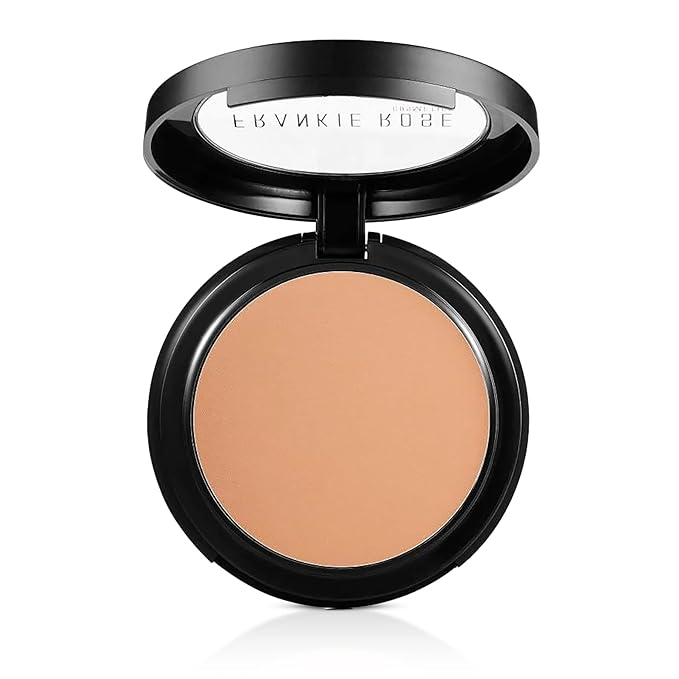 Frankie Rose Cosmetics Powder Foundation – Full Coverage Face Powder For Pores & Imperfections, Evens Out Skin Tone & Shine-Control | 58 Grams (Honey)-VivaGrace Women