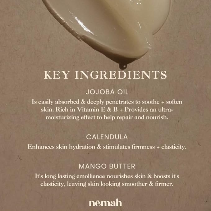 Nemah - Organic Nipple Butter, Nipple Cream for dry cracked nipples, Nourishing Nipple Balm for Breastfeeding, Non-Greasy Vegan Lip Balm with Calendula, Jojoba Oil, and Other Botanical Extracts, 30 g-VivaGrace Women