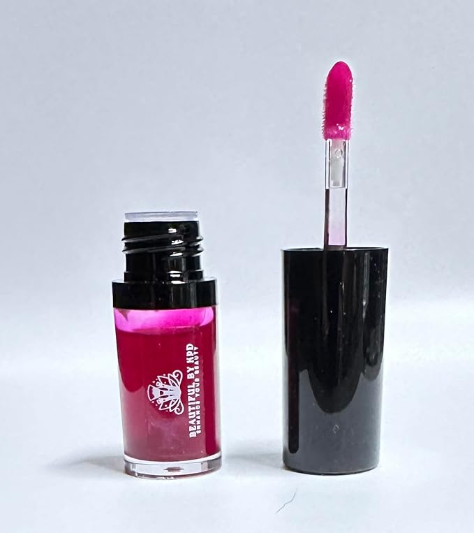 Title: BEAUTIFUL BY KPD Tinted Lip Oils | Moisturizing, Hydrating, Glossy Finish | Jojoba oil, Apricot Oil, Vitamin E | 100% Vegan, Kosher, Paraben & Gluten-Free (Sheer Hot Pink, 5g)-VivaGrace Women