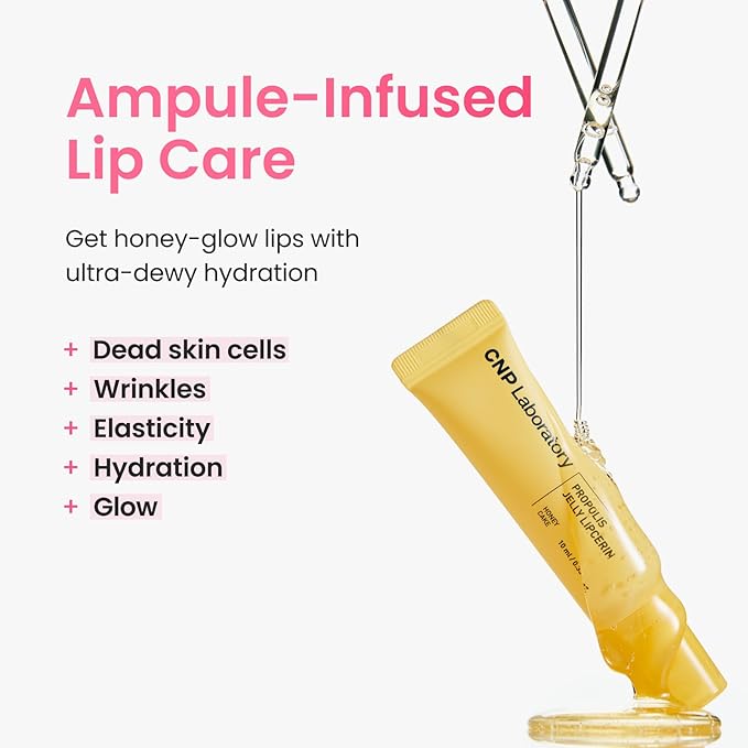 CNP Propolis Jelly Lipcerin™ - 01 Honey Cake, Hydrating Lip Balm & Gloss with Manuka Honey + Hyaluronic Acid, Korean Skincare, 0.3 fl.oz.-VivaGrace Women