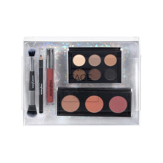 Profusion Cosmetics Complete Face Sculpting Collection for Festive Glam, Indulge in Luxury with Ultimate Makeup kit and Achieve Stunning Looks for Glamorous Holiday (Peach)-VivaGrace Women