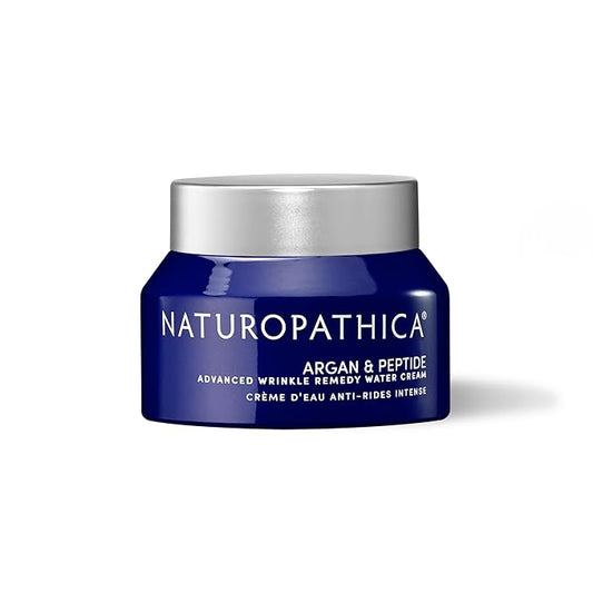 Naturopathica Argan & Peptide Advanced Wrinkle Remedy Water Cream, Anti-Aging Daily Facial Moisturizer for Normal and Mature Skin, Firming Face Cream for Men and Women, 1.69 fl oz