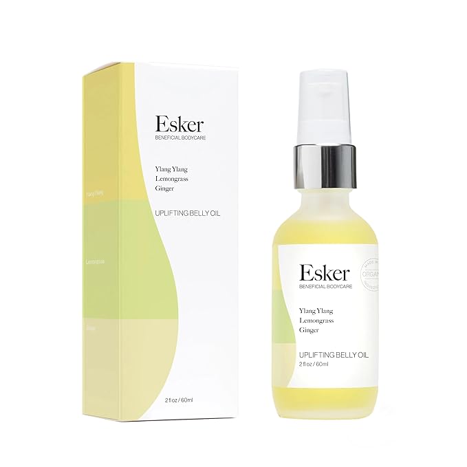ESKER Natural Uplifting Belly Oil | (2.0oz) | Plant-Based Formulated with Antioxidants Promoting Deep Hydration and Cell Regeneration | Skin Stays Nourished and Resilient During Pregnancy-VivaGrace Women
