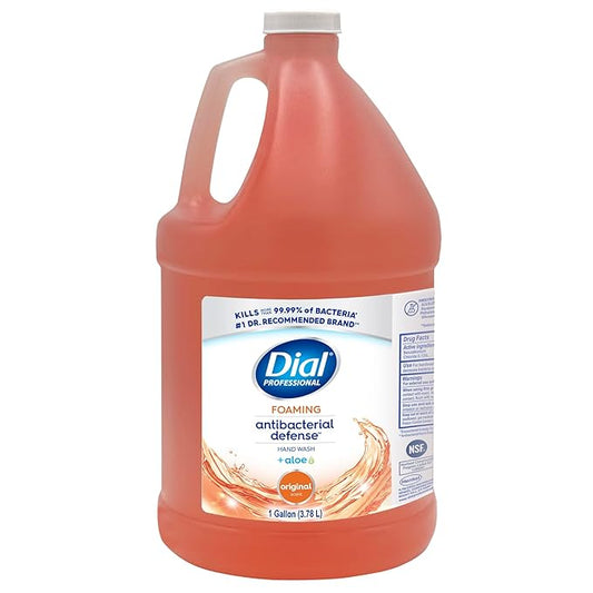 Dial Professional Original Antibacterial Defense Foaming Hand Wash, 1 Gallon Refill Bottle, 128 Fl Oz