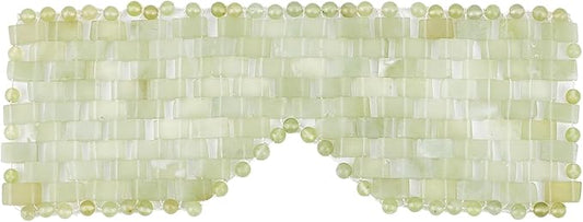 Jade Eye Mask, Eye Mask for Relaxation, Reusable Jade Eye Mask Hot or Cold Using Jade Mask Eyes Sleeping Mask for Alleviate Puffiness Face Massage Relax Eyes Meditation Beauty-VivaGrace Women