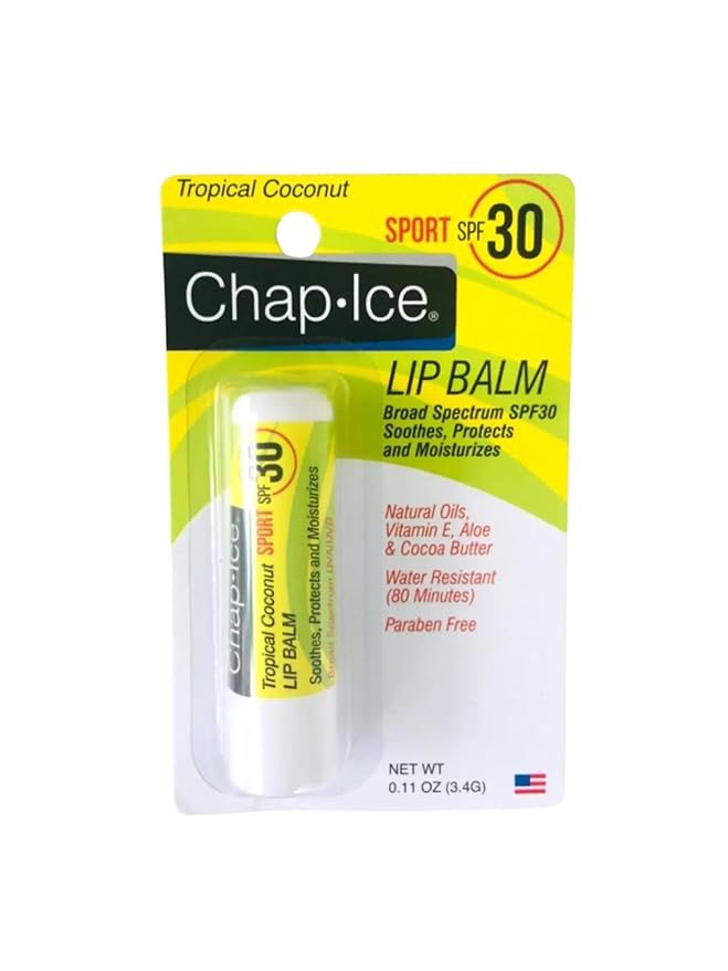 Generic Chap Sport SPF30 TROPICAL COCONUT Ice Lip Balm Stick, 1 Count (Pack of 1)-VivaGrace Women