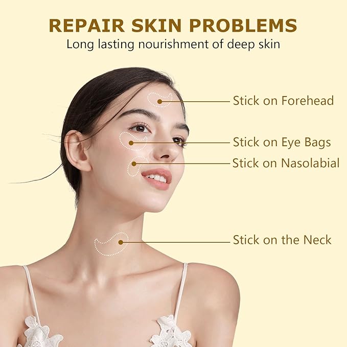 COSMETIC |24k Gold Vitality-Fill Hydra-Gel Eye Patches | Anti-Aging Under-Eye Patches, Help Boosting Lift & Firm the Look of the Eye Area-VivaGrace Women