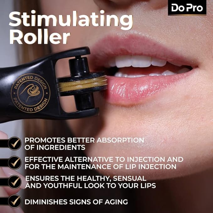 Intensive Boosting Lipgloss - Plumper Stick with Anti-Aging Stimulating Roller, Plumping Lip Stick with Hyaluronic Acid, Collagen, Vitamin C & E - Volumizing & Hydrating Lip Plumping Serum - 5ml-VivaGrace Women