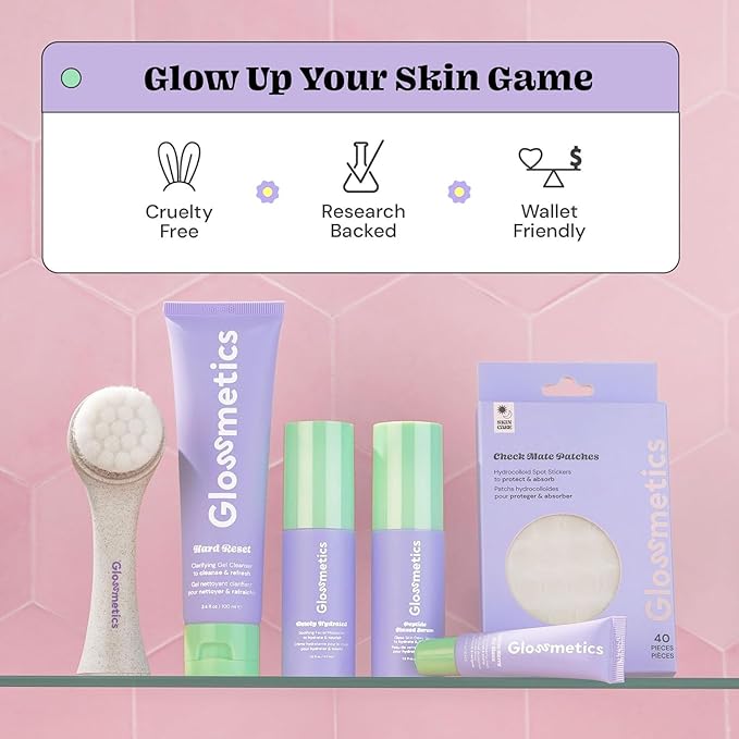 Glazed for Dayz Bundle - Hydrating Skincare Routine Set For Women, Teen Preppy Skincare Set - Includes Peptide Glazed Face Serum, Dewly Hydrated Moisturizer, and Lychee Berry Lip Glaze-VivaGrace Women