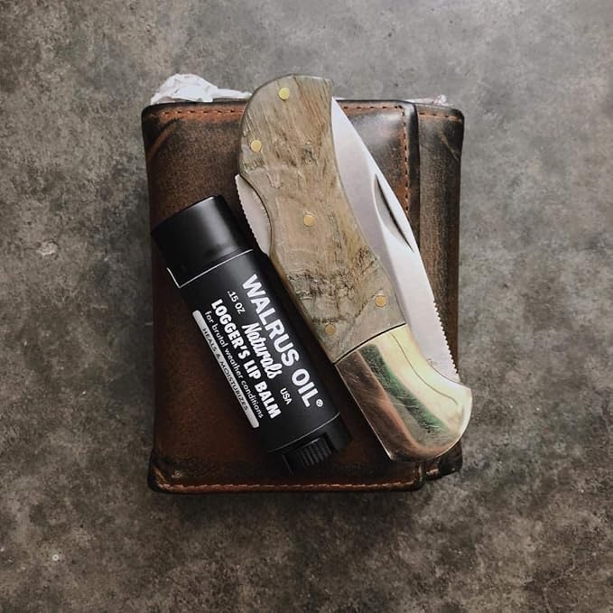 WALRUS OIL - Logger's Lip Balm, 2-Pack, 100% Vegan, Made with Candelilla Wax, Almond Oil, Coconut Oil, Jojoba Oil, and Natural Ingredients.-VivaGrace Women