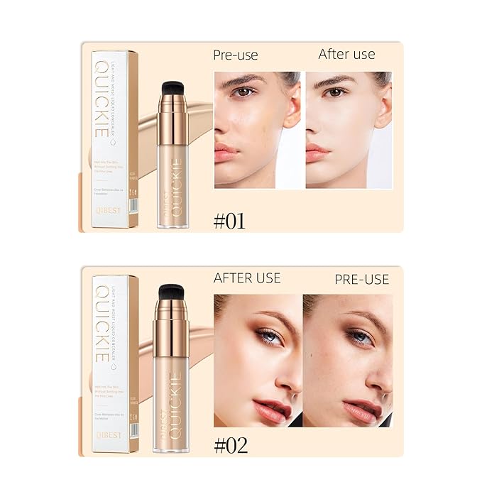 Stay Matte Liquid Foundation Concealer, Silky, Mist, Moisturizing, Long-Wear Liquid Makeup, Sheer To Full Coverage for A Hydrated, Natural Nude Looking Glow & Luminous, Dewy Finish On All Skin Types (#02)-VivaGrace Women