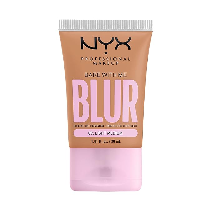 NYX PROFESSIONAL MAKEUP Bare With Me Blur Skin Tint Foundation Make Up with Matcha, Glycerin & Niacinamide - Light Medium-VivaGrace Women