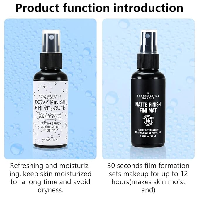 Kaely 2IN1 Hydrating Setting Spray for Face,Primer Face Makeup Matte Dewy Finish,Waterproof Setting Spray for Makeup Long Lasting,Oil Control,maquillaje Up To 16 Hours,Vegan & Cruelty-Free-VivaGrace Women