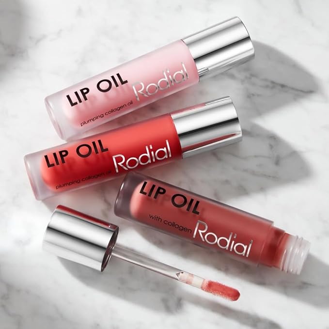 Rodial Plumping Collagen Lip Oil 0.13fl.oz, Vegan Collagen-Infused Lip Oil with Macadamia and Jojoba Oil, Deep Hydration for Fuller-Looking Pout, Ultra-Nourishing Formula for Supple and Silky Lips-VivaGrace Women