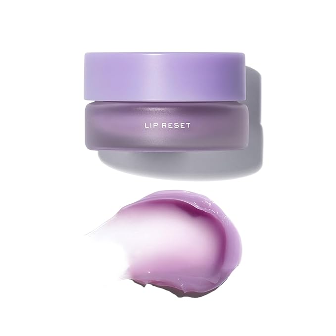 MAKE Beauty Lip Reset Overnight Lip Mask. Nourishing, Hydrating Lip Treatment for Dry, Flaky Lips. Plumps, Softens, and Smooths. Violet Vapor Flavor-VivaGrace Women