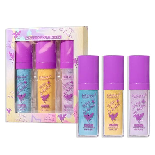 Highlighter Makeup Stick - Patting Powder, Body Glitter Fairy Dust Glitter Fairy Makeup Powder Stick Patting Powder Glitter Contour Blush Powder Face Brightens for Face Body Hair Makeup Kit - 3 PCS(b)-VivaGrace Women