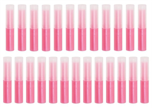 0.14oz Empty Flavored Lip Balm Container Tubes Plastic Homemade Moisturizing Lip Stick with Caps Bulk Fit for Women Adult DIY Making Supplies, 25 Count (Red)-VivaGrace Women