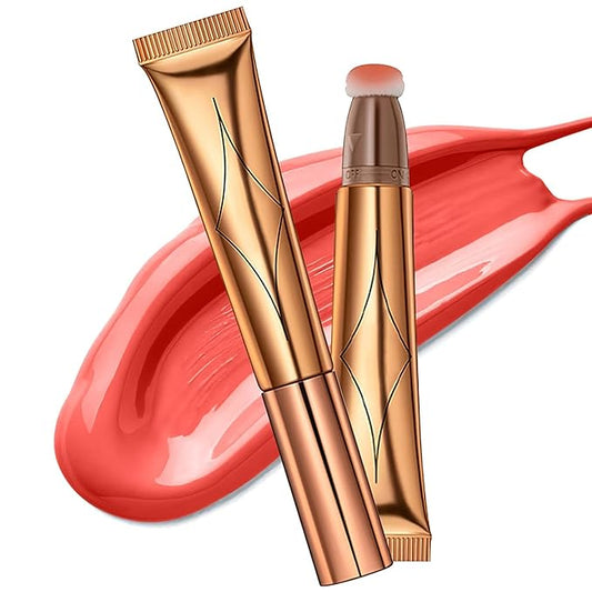 Contour Beauty Wand, Liquid Face Concealer Contouring Highlighter Blusher Stick with Cushion Applicator, Long Lasting Smooth Natural Matte Finish, Lightweight Blendable Super Silky Cream Contour Stick (03# Blush Peach)-VivaGrace Women