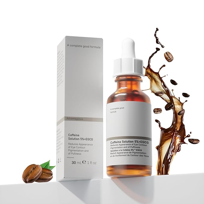 The Caffeine Solution 5% + EGCG，Reduces Appearance of Eye Contour Pigmentation and Puffiness，Under Eye Serum (30ml) Caffeine For Face Moisturizing Serum (2)-VivaGrace Women