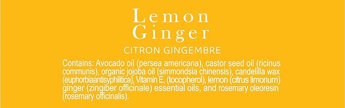 Lemon Ginger Lip Balm Collection, Vegan Lip Balm Set, Bees Wax Free, with Avocado Oil, Organic Jojoba Oil, Vitamin E, Natural Moisturizer For Dry, Cracked, or Chapped Lips, 3 Tube Set-VivaGrace Women