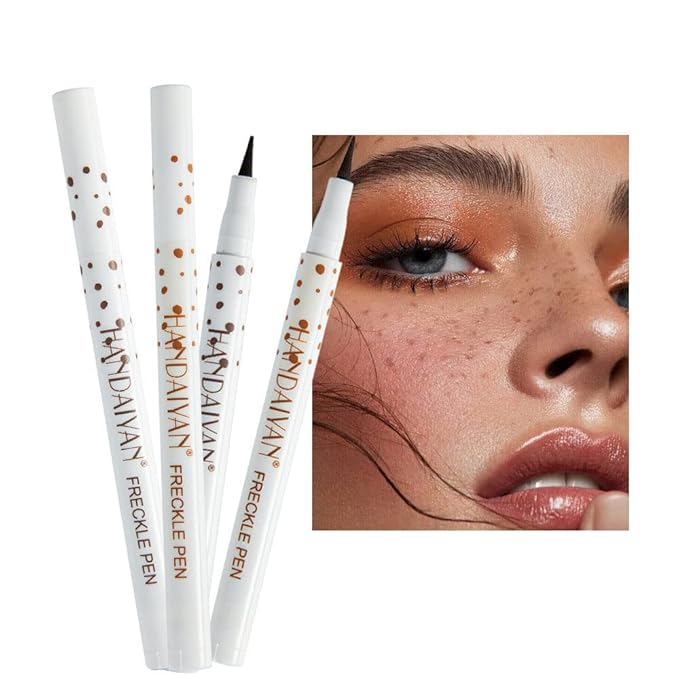 Freckle Pen 4 Colors Natural Freckle Pen Fake Freckle Pen Waterproof Long Lasting Soft Spots Natural Relaxing Sun Makeup (Natural Coffee)-VivaGrace Women