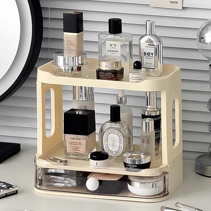 3-Tier Desk Organizers & Dispensers，Mail Holder for Office Desk Organization，Kitchen Spice Rack or Bathroom Countertop Organizer, Gift for Teachers, Classmates, and Friends (Beige)-VivaGrace Women