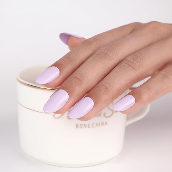 Imtiti Gel Nail Polish, Light Purple Color Gel Polish for Salon & DIY Nail Design, 0.5 Fluid Ounces