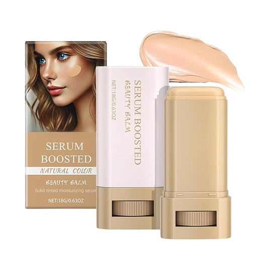 Be auty Balm Skin Tint Stick - Tinted Moisturizer for Face - Multi-Use Foundation Stick Full Coverage - Tinted Solid Serum Foundation Balm for Contour Concealer, Natural Finish-VivaGrace Women