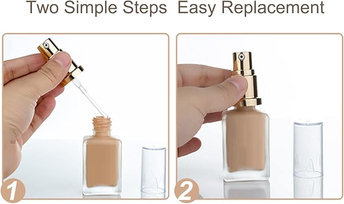 2Pack DW Foundation Pump for Estee Lauder Double Wear Pump 30ML Vacuum Pump Head Press Dedicated-VivaGrace Women