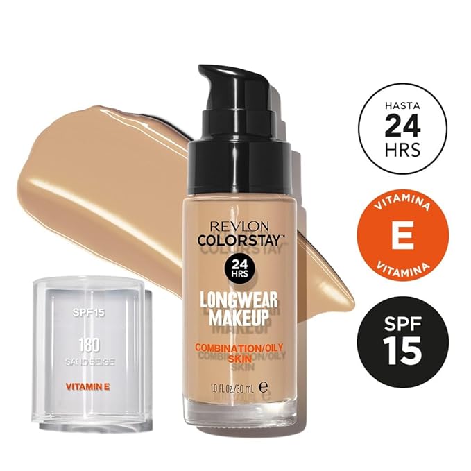 Revlon Colorstay Liquid Makeup Foundation with Pump - 180 Sand Beige-VivaGrace Women