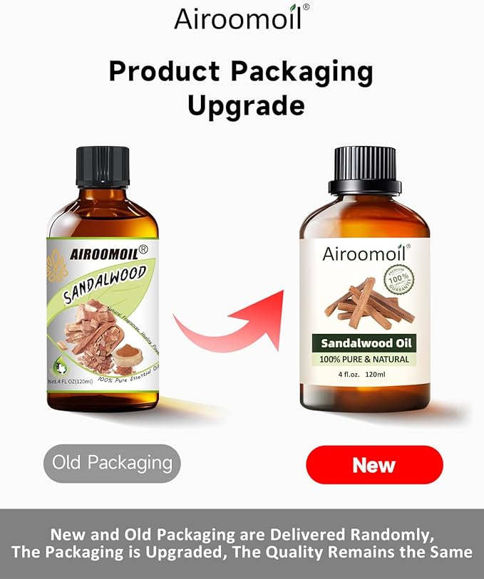 Pure Sandalwood Essential Oil, 100% Pure Natural Sandalwood Essential Oil, Premium Grade Essential Oils for Diffusers for Home, Skin, Care Massage, Soap Making, Aromatherapy, 4 Fl Oz | 120ml-VivaGrace Women