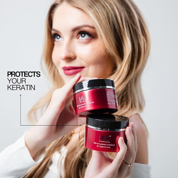 Lasio Hypersilk Revitalizing Hair Masque – Deep Conditioning & Hair Repair with Cocamide Oil & Keratin – Enhances Keratin Treatment Longevity – For Dry, Damaged & Color-Treated Hair – 4.43 oz-VivaGrace Women