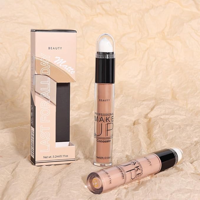 2 Pack Liquid Foundation Cream for Face Makeup,Durable Full Coverage Matte Concealer Make Up,Oil Control & Waterproof Base Primer -0.35+0.35 Fl.Oz (03+04#)-VivaGrace Women