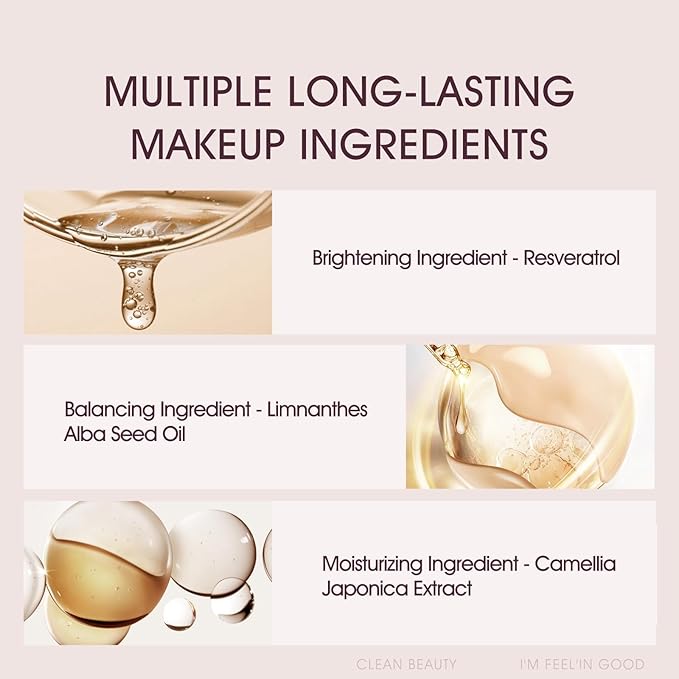 Cellglow Pro Lasting Cushion Foundation, Brighten Skin Skincare Foundation Cushion Natural Coverage Nourishing Makeup, Breathable and Lightweight, Vegan, Warm Vanilla, Refill not Included-VivaGrace Women