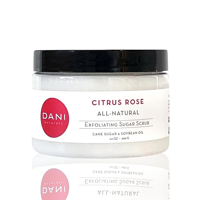 Naturals Exfoliating Sugar Scrub - Citrus Rose - Organic Cane Sugar & Shea Butter - Deep Hydration & Gentle Exfoliation for Smooth, Radiant Skin - 14 oz-VivaGrace Women