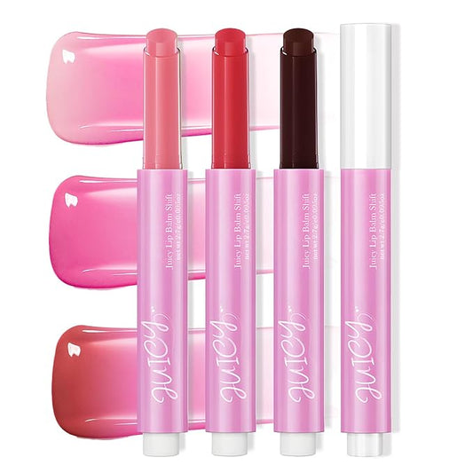 DAGEDA 3PCS Tinted Lip Balm, Moisturizing Magic Color Changing Lipstick, Soothing Hydrating Lip Balm Tinted, Glossy Lip Plump Gloss Butter Balm for Women, Lightweight, Non-Greasy, 01+02+03-VivaGrace Women