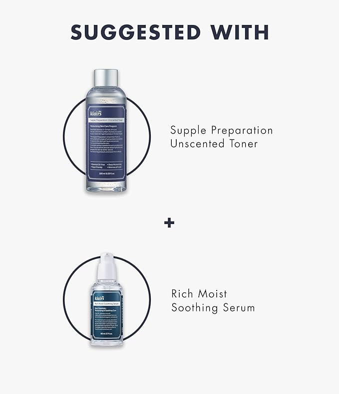 DearKlairs] Supple Preparation All-over lotion, Daily face and body moisturizer, for sensitive skin, Essential oil Free, Artificial fragrance free,250ml, 8.45oz-VivaGrace Women