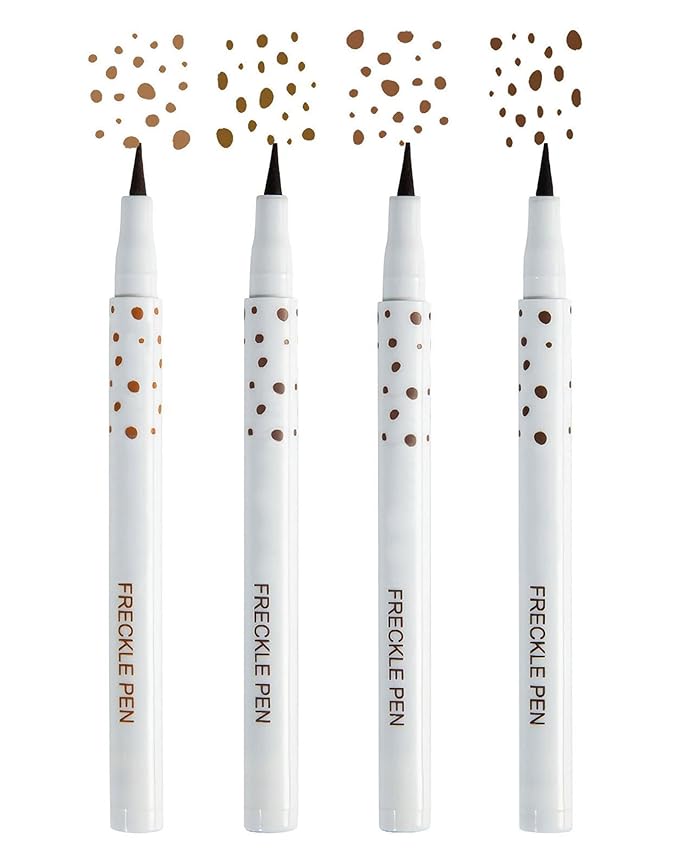 Freckle Pen, 4 Colors Kit - Natural Lifelike Faux Freckle Makeup Pen, Waterproof Long Lasting, Create Sunkissed Skin(4Pack)-VivaGrace Women