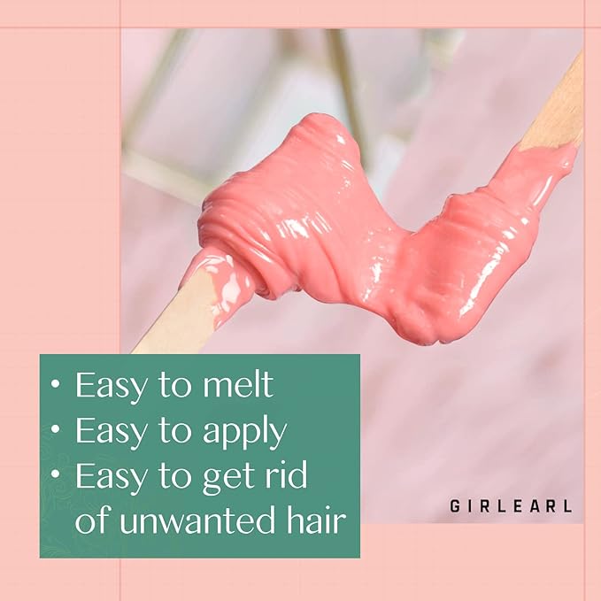 Hard Wax Beads, 1lb Wax Beans for Hair Removal Sensitive Skin with Rose Formula, Perfect for Full Body, Facial, Brazilian Bikini, and Legs at Home Wax Refill for Women Men (pink)-VivaGrace Women