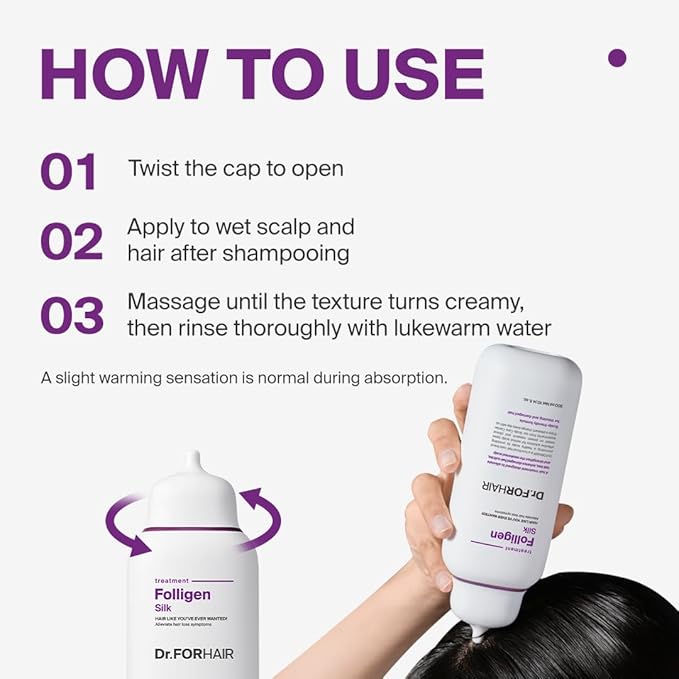 Dr.FORHAIR Folligen Silk Treatment 300 ml/10.14 fl. oz. | Damaged Scalp And Hair Care | Gentle, Nourishing & Strengthening-VivaGrace Women