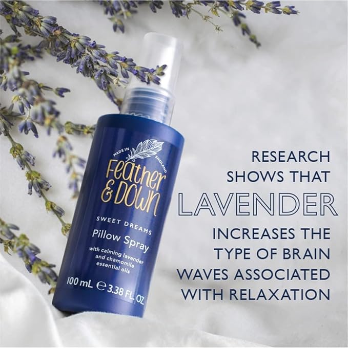 Feather & Down Sweet Dream Relax and Unwind Gift Set (100ml Pillow Spray & 125ml Body Lotion) - With Calming Lavender & Chamomile Essential Oils-VivaGrace Women