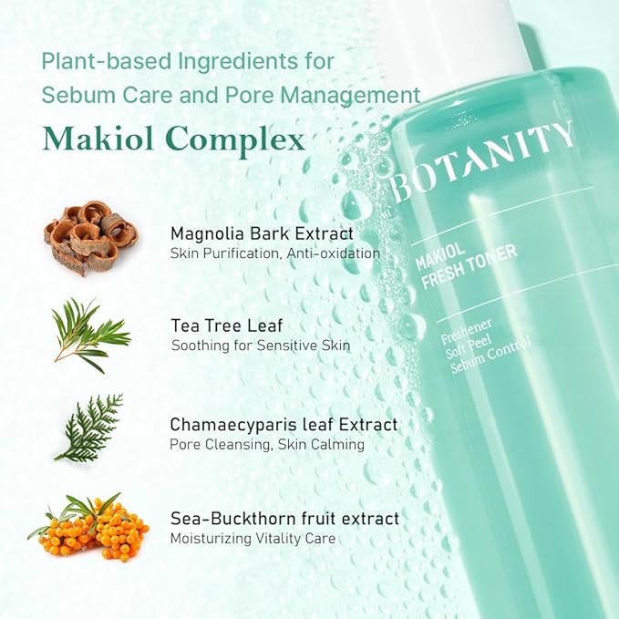 Makiol Toner | PHA | Cica Toner | Hydrating & Refreshing for Oily Skin | Sebum Control | Pore Refining | Acne Prone Sensitive Skin, Oily Skin | Cruelty-Free | 10fl oz-VivaGrace Women