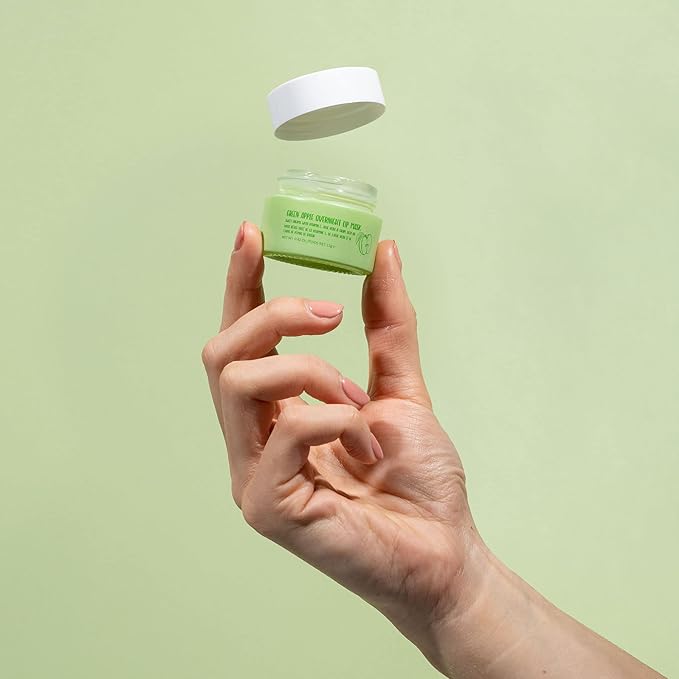 W7 Sweet Dreams Overnight Green Apple Lip Mask - Vitamin E, Aloe Vera and Grape Seed Oil - For Hydrated, Full Looking & Irresistible Lips - 0.40 Fl Oz-VivaGrace Women