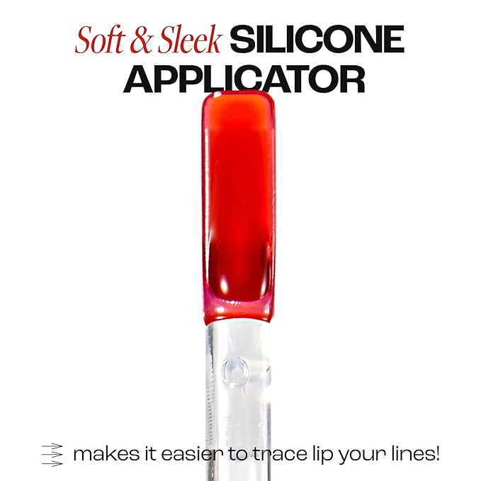 Rouge Star Plumping Lip Tattoo (0.17 oz) - 72-HR Long Lasting Waterproof Peel Off Lip Stain - Transfer-Proof, Non -Sticky Hydrating Matte Lip Tint Tattoo (Richly Red)-VivaGrace Women