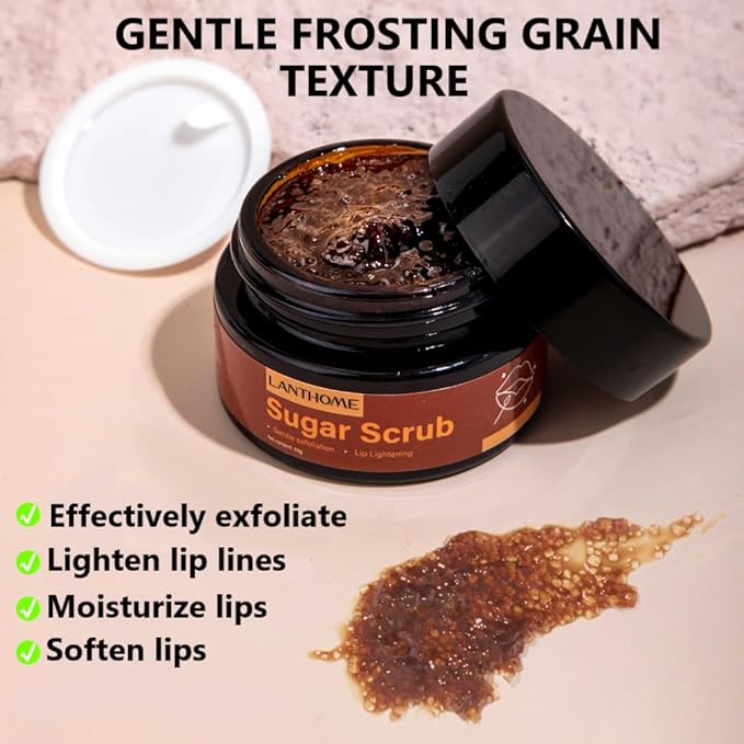 Sugar Lip Scrub - Gentle Lip Care Lip Exfoliator & Moisturizer - Exfoliating Lip Scrubber for Dry Lips-VivaGrace Women
